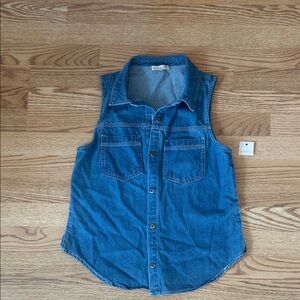 New Ultra Flirt Blue Jean Vest Retro Vintage Look